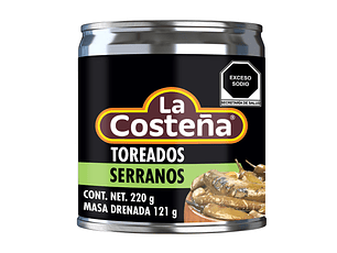 Chiles Serranos Toreados 220g | La Costeña