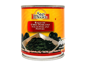 Pimentos Poblanos Fatiados 220g | San Miguel