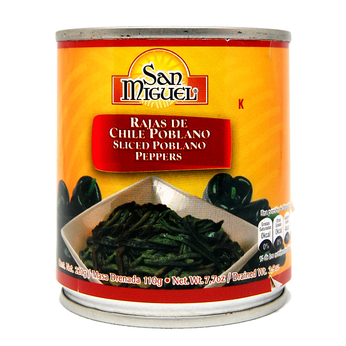 Rajas de Chiles Poblanos 220g | San Miguel 1
