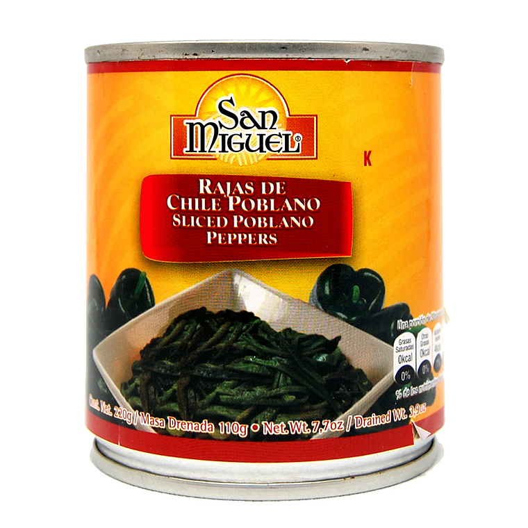 Rajas de Chiles Poblanos 220g | San Miguel 1
