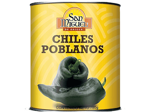 Chiles Poblanos Enteros 780g | San Miguel