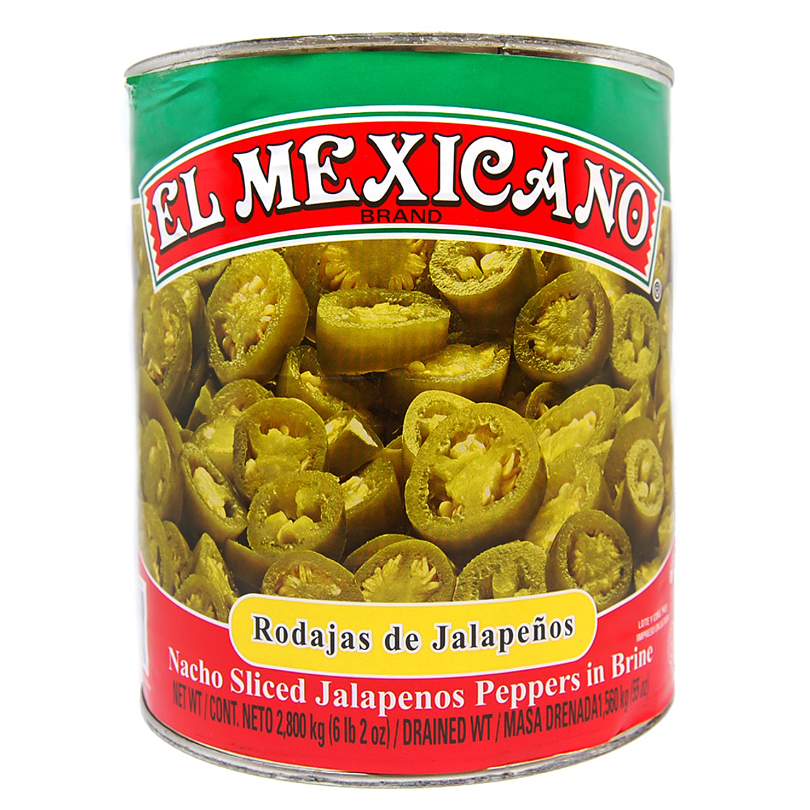 Sliced Jalapeños for Nachos 2.8Kg | El Mexicano 1
