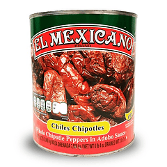 Pimentos Chipotle El Mexicano, 2.8kg.
