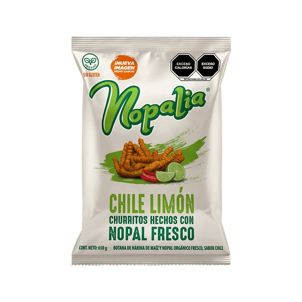 Nopalia Churritos Limón 80g