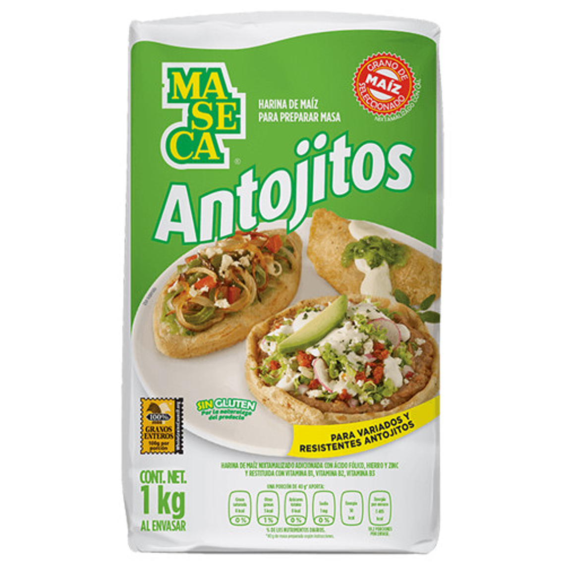 Farinha de Milho para Fritar Antojitos 1kg | Maseca 1