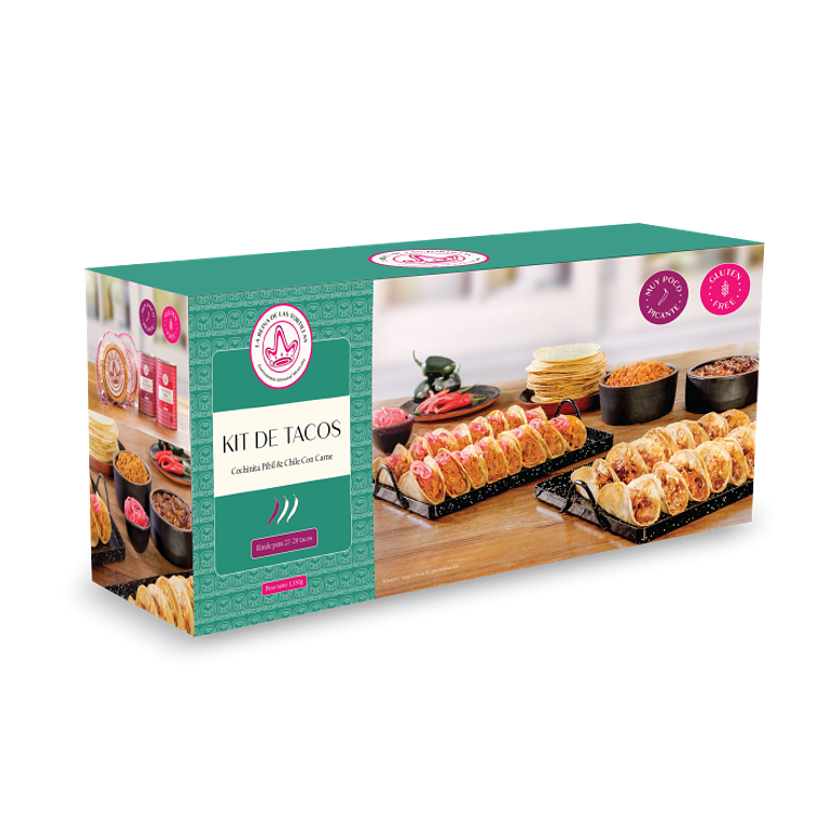 Taco Kit Cochinita Pibil, Chili con Carne and Tortillas | La Reina de las Tortillas 1