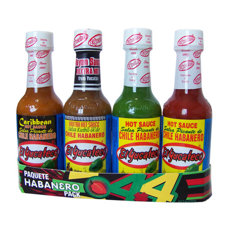 Pack de Salsas de habanero (4 x 120ml) | El Yucateco 1
