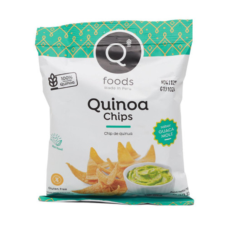 Chips de Quinoa Sabor Guacamole 35g | QFoods 1