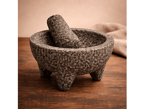 Molcajete-Morteiro de Pedra Vulcânica - 21cm
