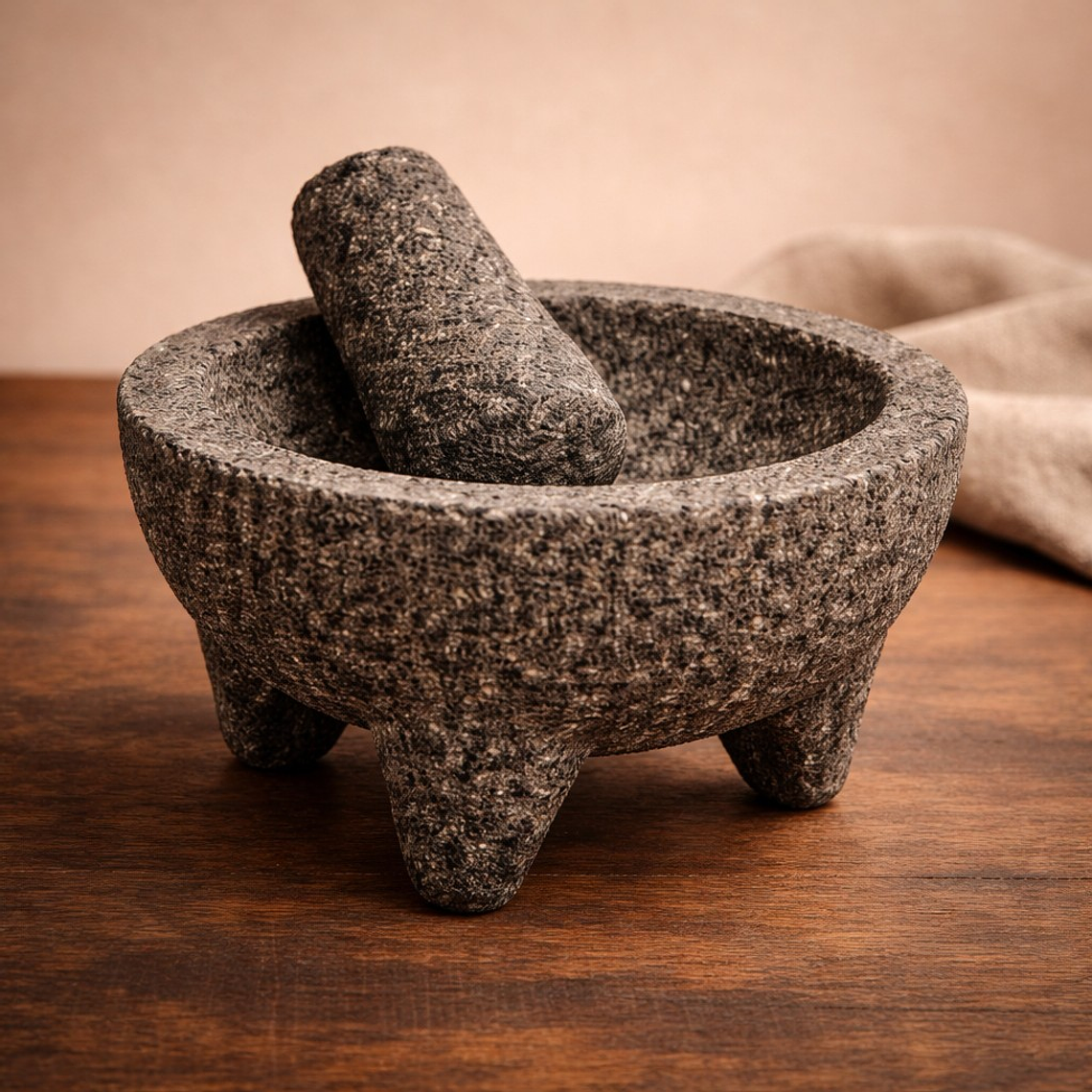 Molcajete-Morteiro de Pedra Vulcânica - 21cm 1