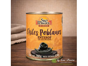 Whole Poblano Peppers 780g | San Miguel