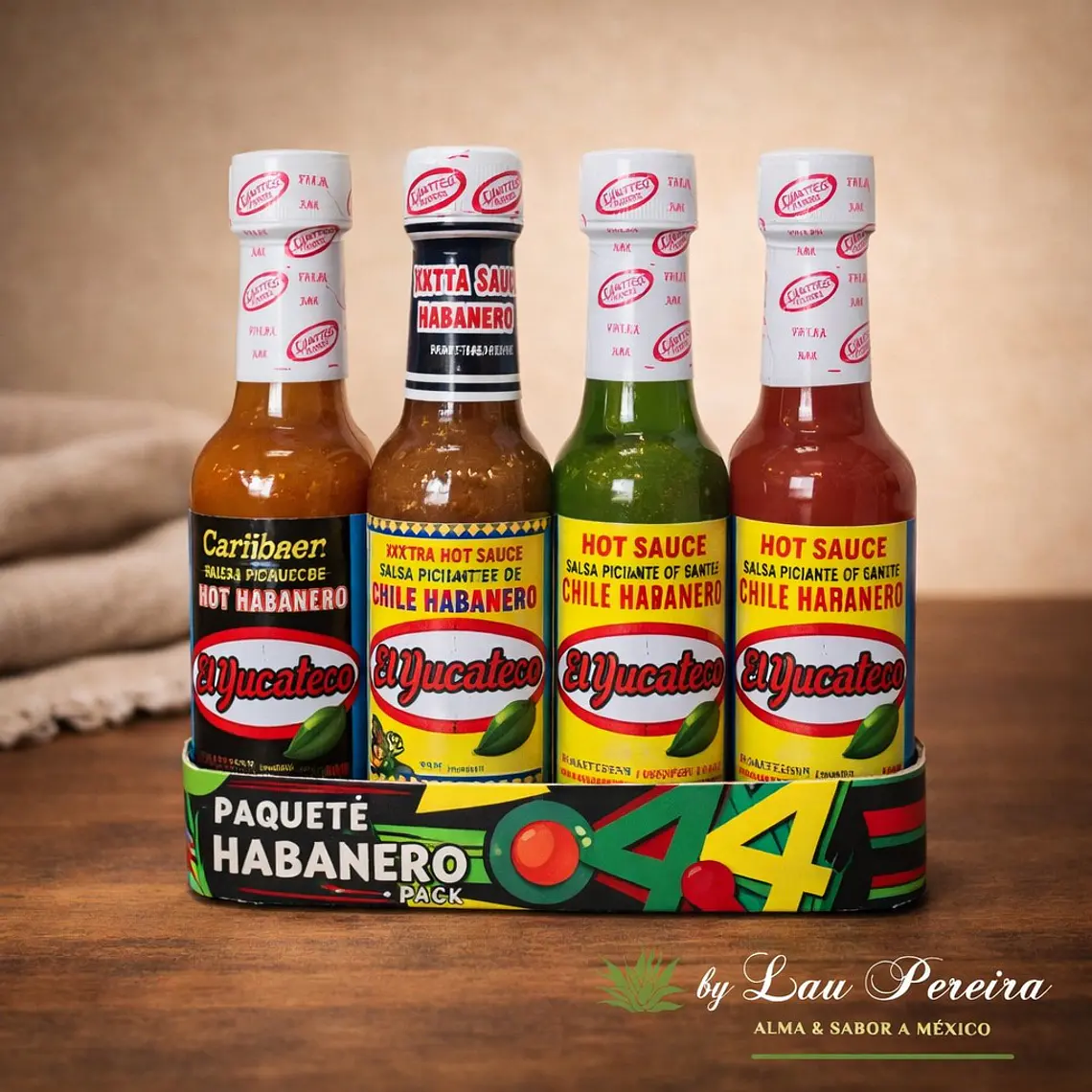 Pack de Salsas de habanero (4 x 120ml) | El Yucateco 1