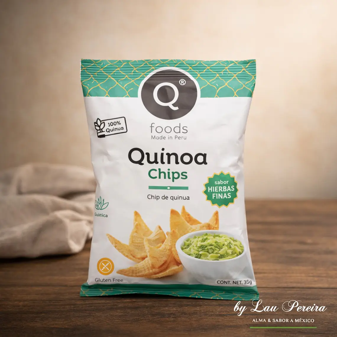 Chips de Quinoa com Ervas Finas 35g | QFoods 1