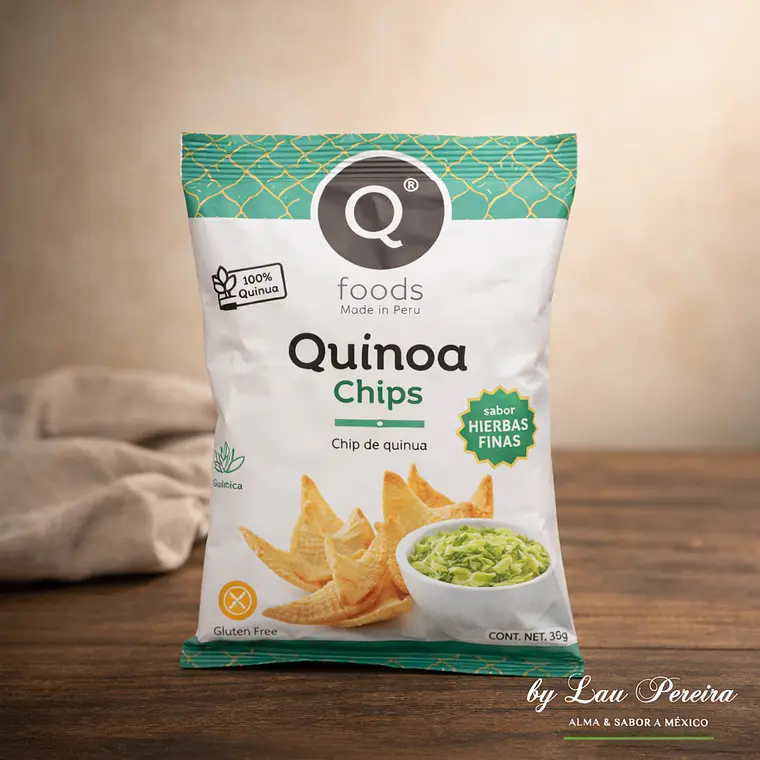 Chips de Quinoa com Ervas Finas 35g | QFoods 1
