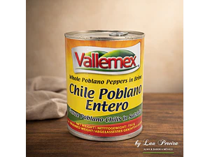 Pimentos Poblanos Inteiros 737g | Vallemex