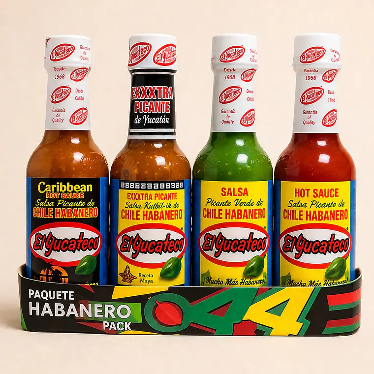Pack de Salsas de habanero (4 x 120ml) | El Yucateco 1