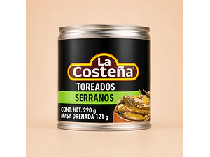 Chiles Serranos Assados 220g | La Costeña