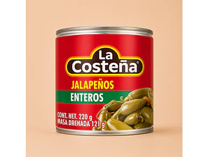 Chiles Jalapeños Enteros 220g | La Costeña