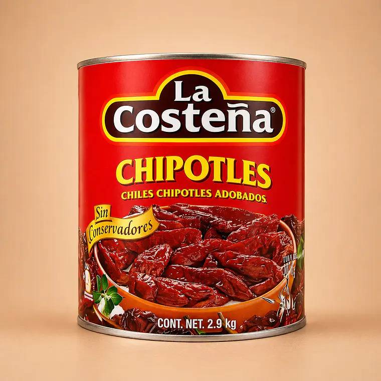 Chipotle Chiles in Adobo 2.8kg | La Costeña 1