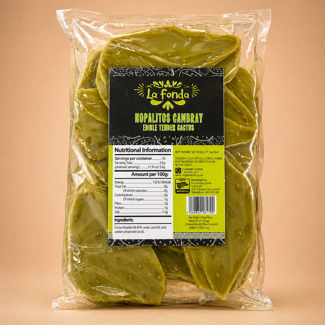 Whole Nopales (cactus) 1kg | La Fonda 1
