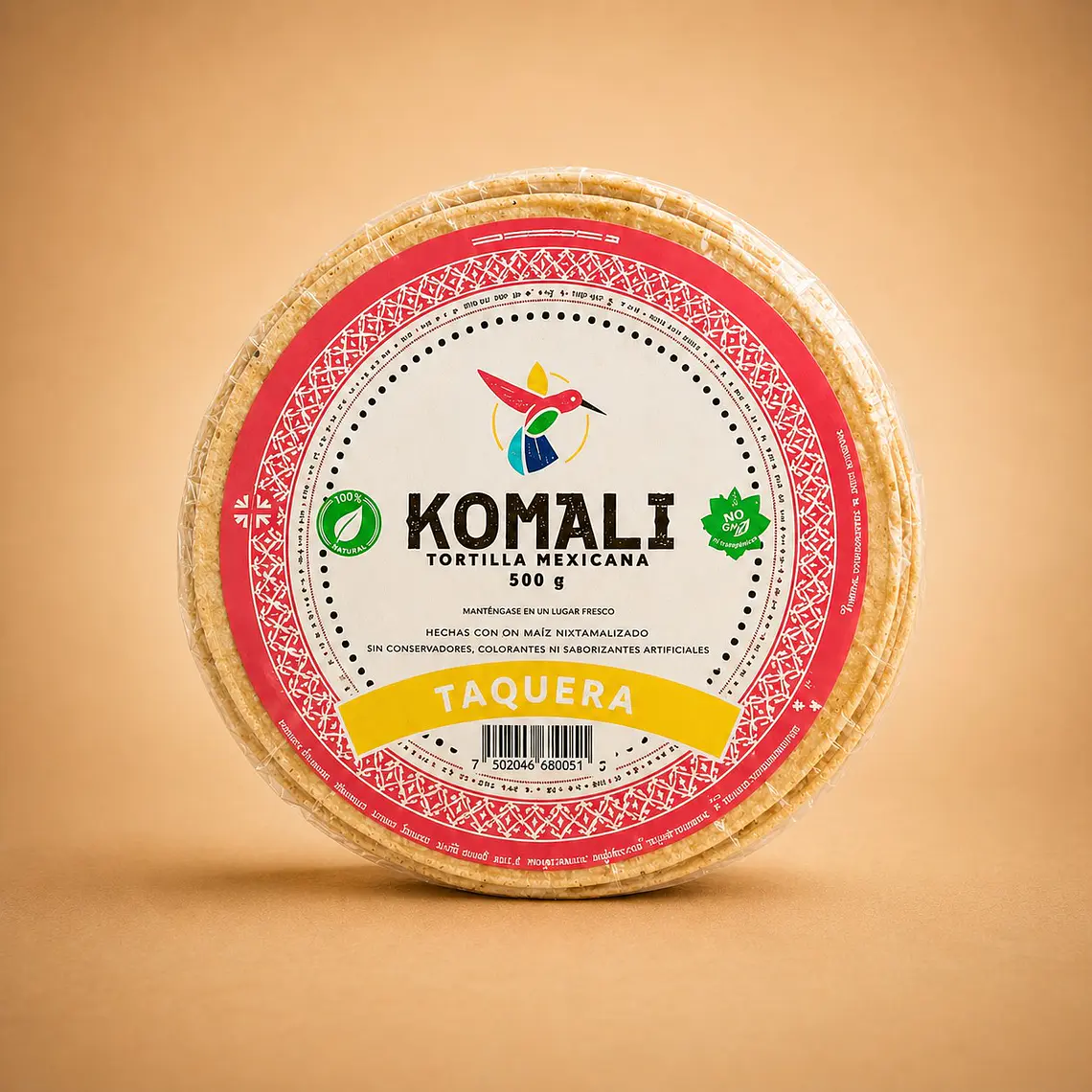 Tortilla Taquera de Maíz 500g (12cm) | Komali 1