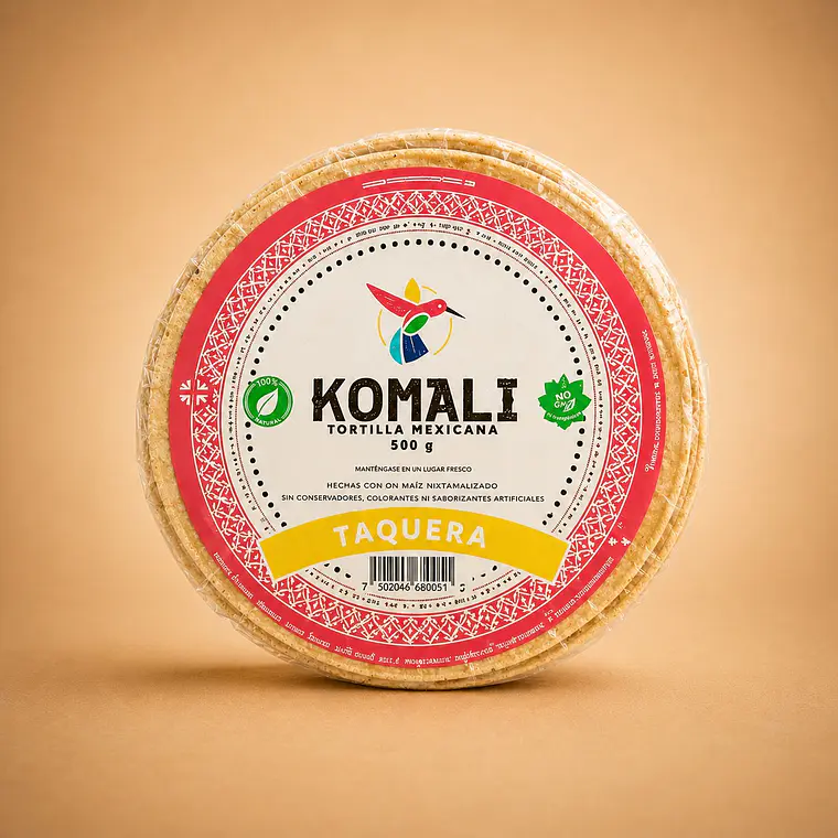 Tortilla Taquera de Maíz 500g (12cm) | Komali 1