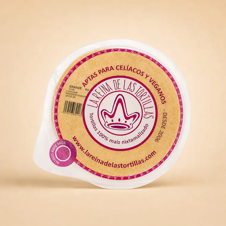 Tortilla de Maíz Amarillo 15cm, 500g | La Reina de las Tortillas 1