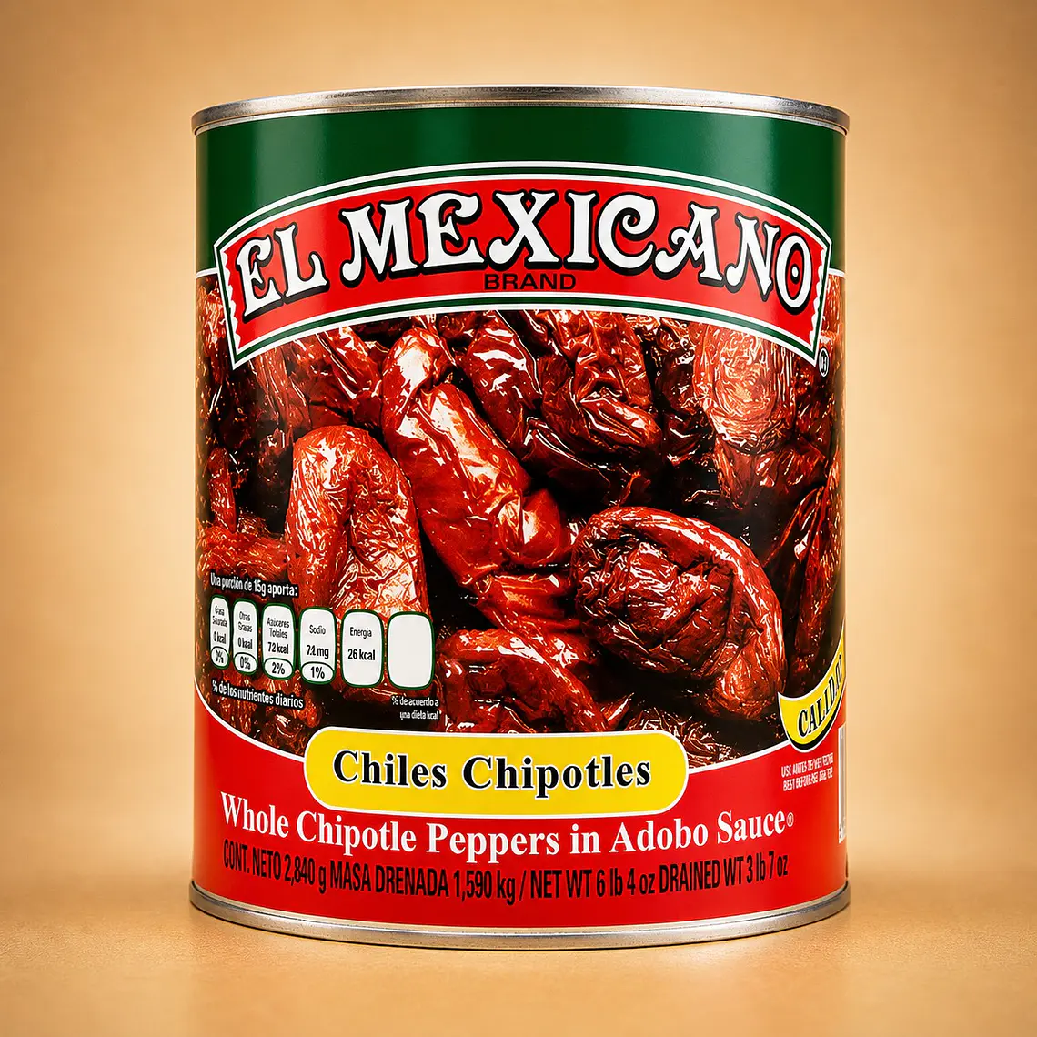 Chiles Chipotle em Adobo 2.8kg | El Mexicano 1