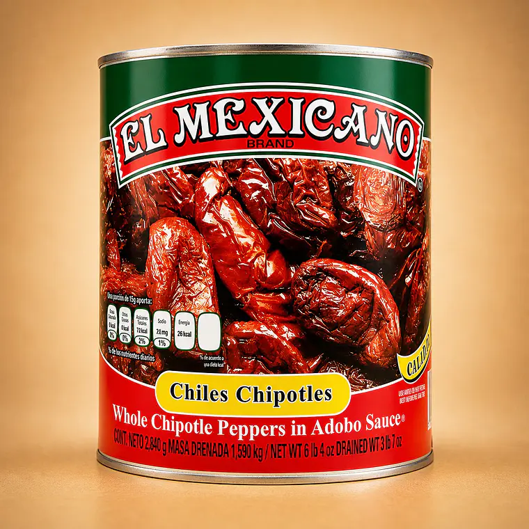 Chiles Chipotle em Adobo 2.8kg | El Mexicano 1