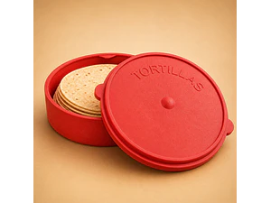 Tortillero de Plástico Vermelho 15 cm | Porta Tortilhas