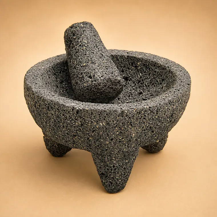 Molcajete-Morteiro de Pedra Vulcânica - 21cm 1