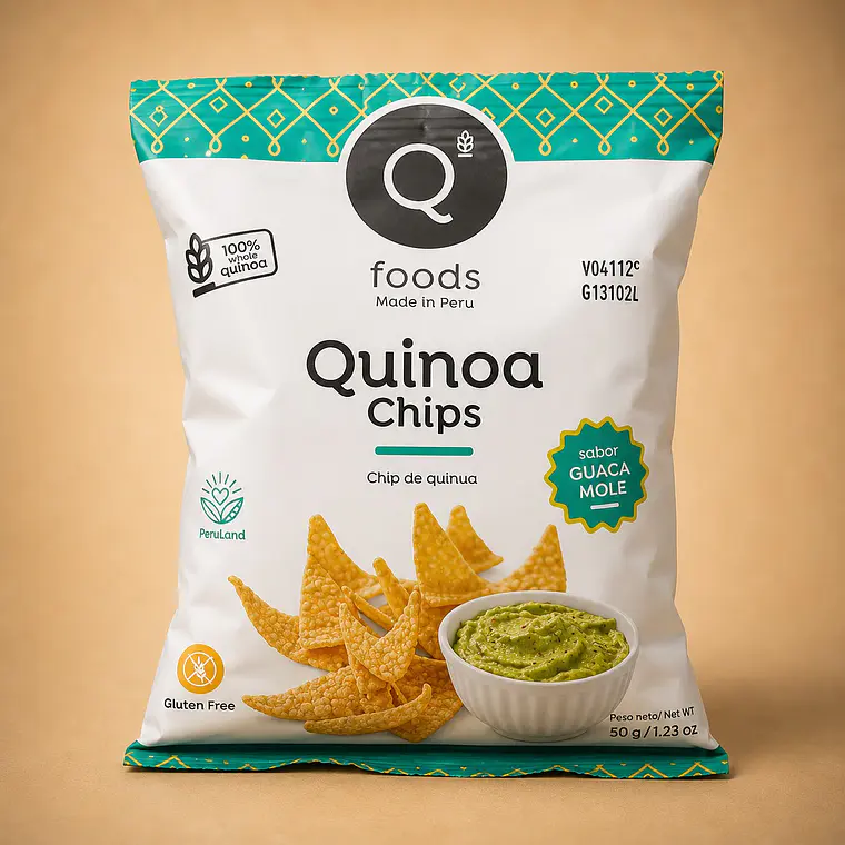 Chips de Quinoa Sabor Guacamole 35g | QFoods 1