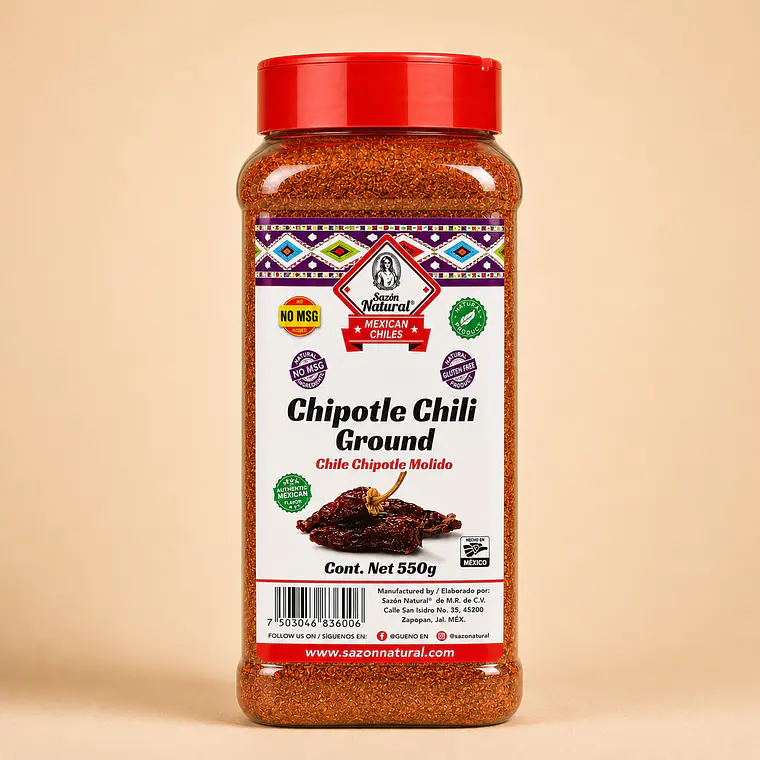 Chipotle Powder 550g - Natural Seasoning | Sazon Natural 1