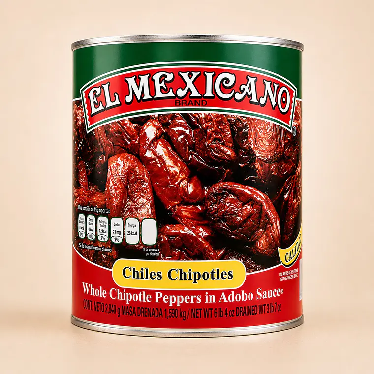 Chiles Chipotle em Adobo 2.8kg | El Mexicano 1