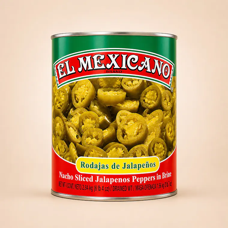 Chiles Jalapeños para Nachos 2.8Kg | El Mexicano 1