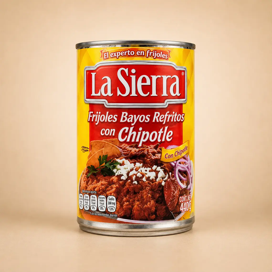 Frijoles BRefritos con Chipotle 440g | La Sierra 1