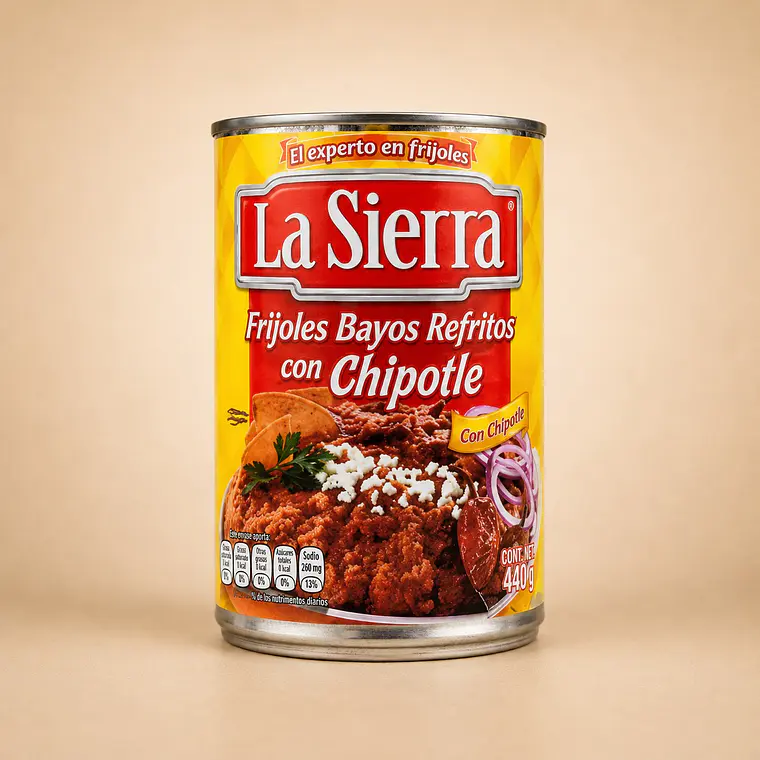 Frijoles BRefritos con Chipotle 440g | La Sierra 1