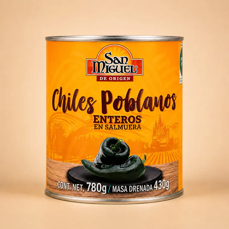 Chiles Poblanos Enteros 780g | San Miguel 1