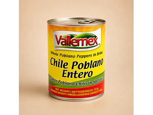 Whole Poblano Peppers 737g | Vallemex