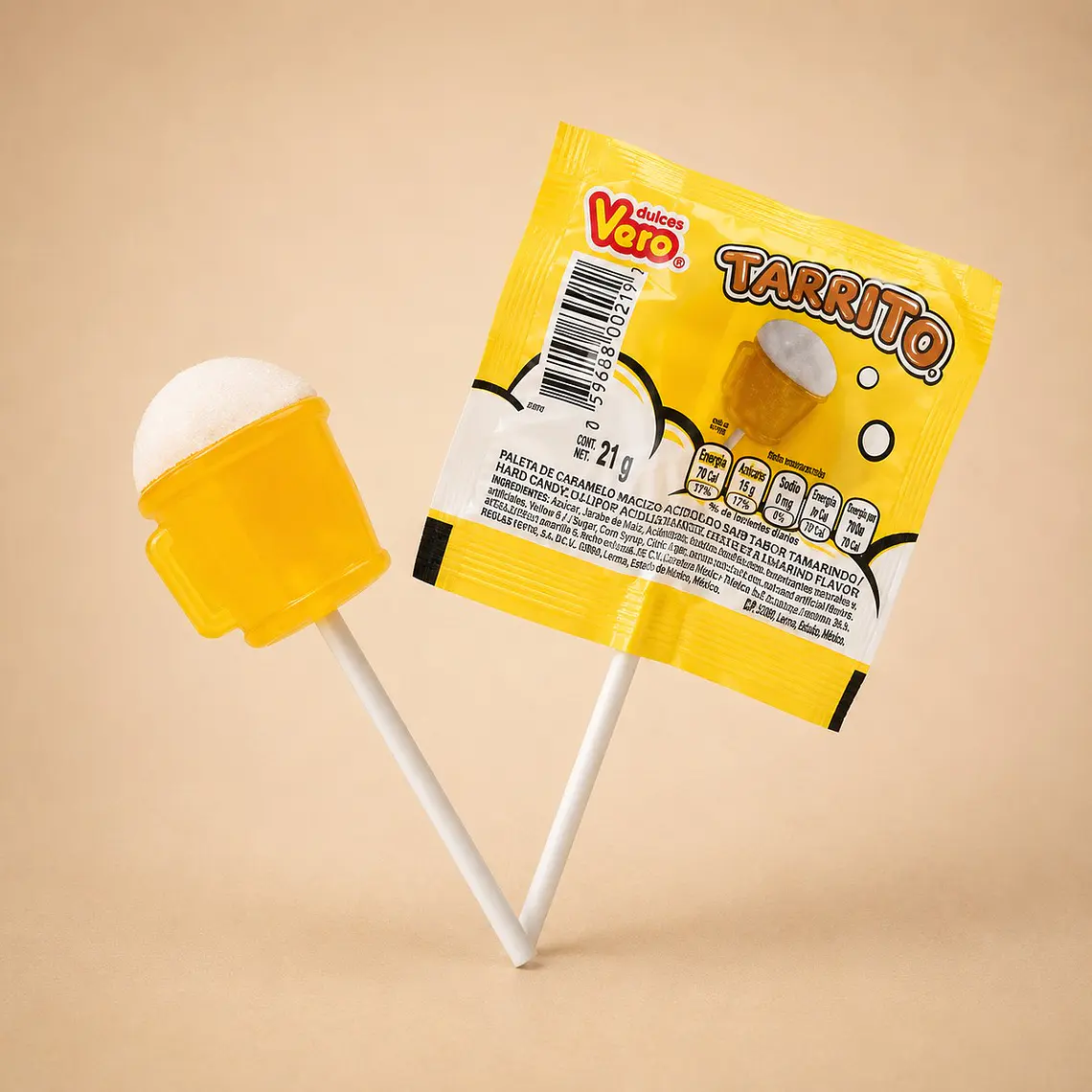Paleta Tarrito Beer 25g | Dulces Vero 1