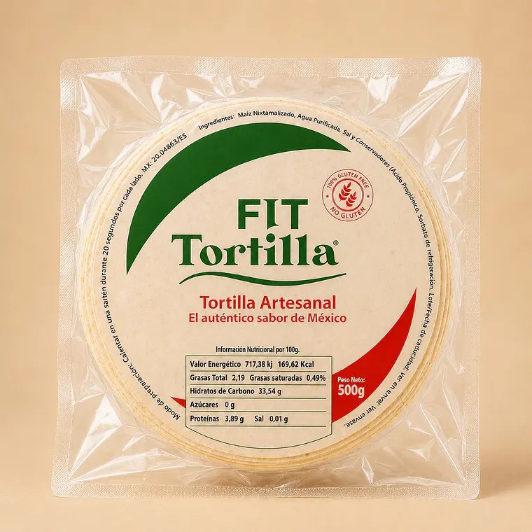 Tortilha Autêntica de Milho Branco 12cm (500g) | Fit Tortilla 1