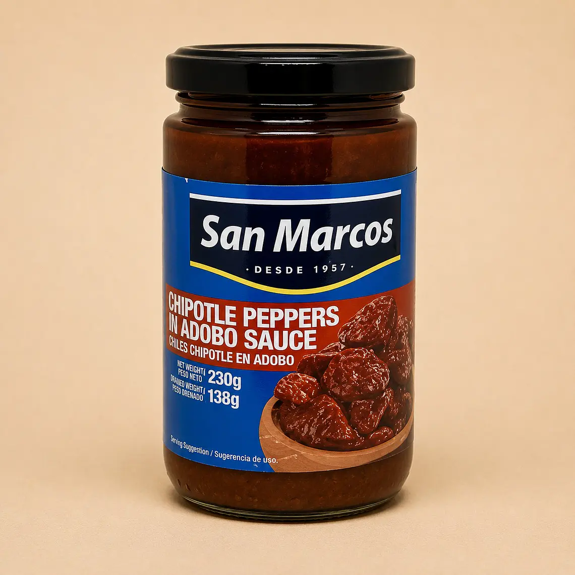 Chiles Chipotles San Marcos, 230g 1