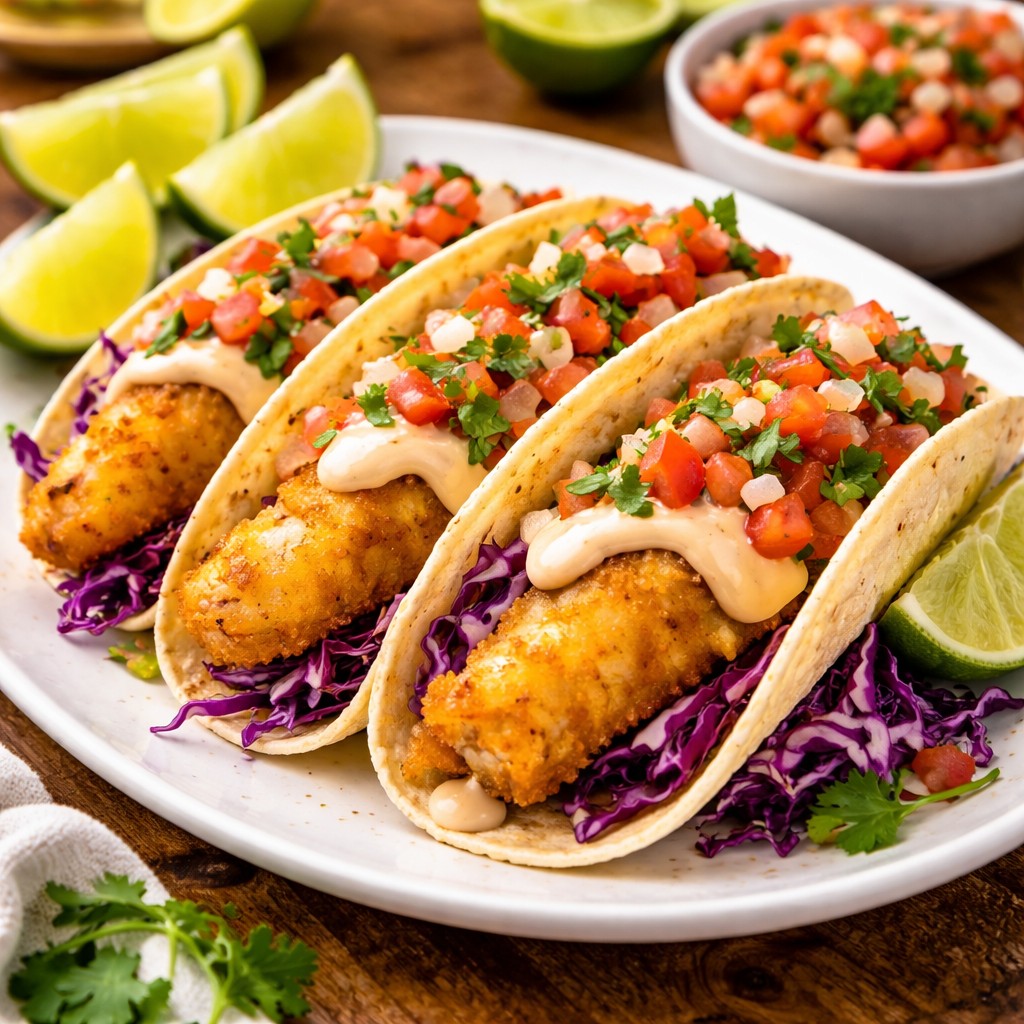 Tacos de Pescado Estilo Ensenada, Tacos Mexicanos Crujientes