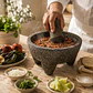 Molcajete-Morteiro de Pedra Vulcânica - 21cm - Miniatura 3