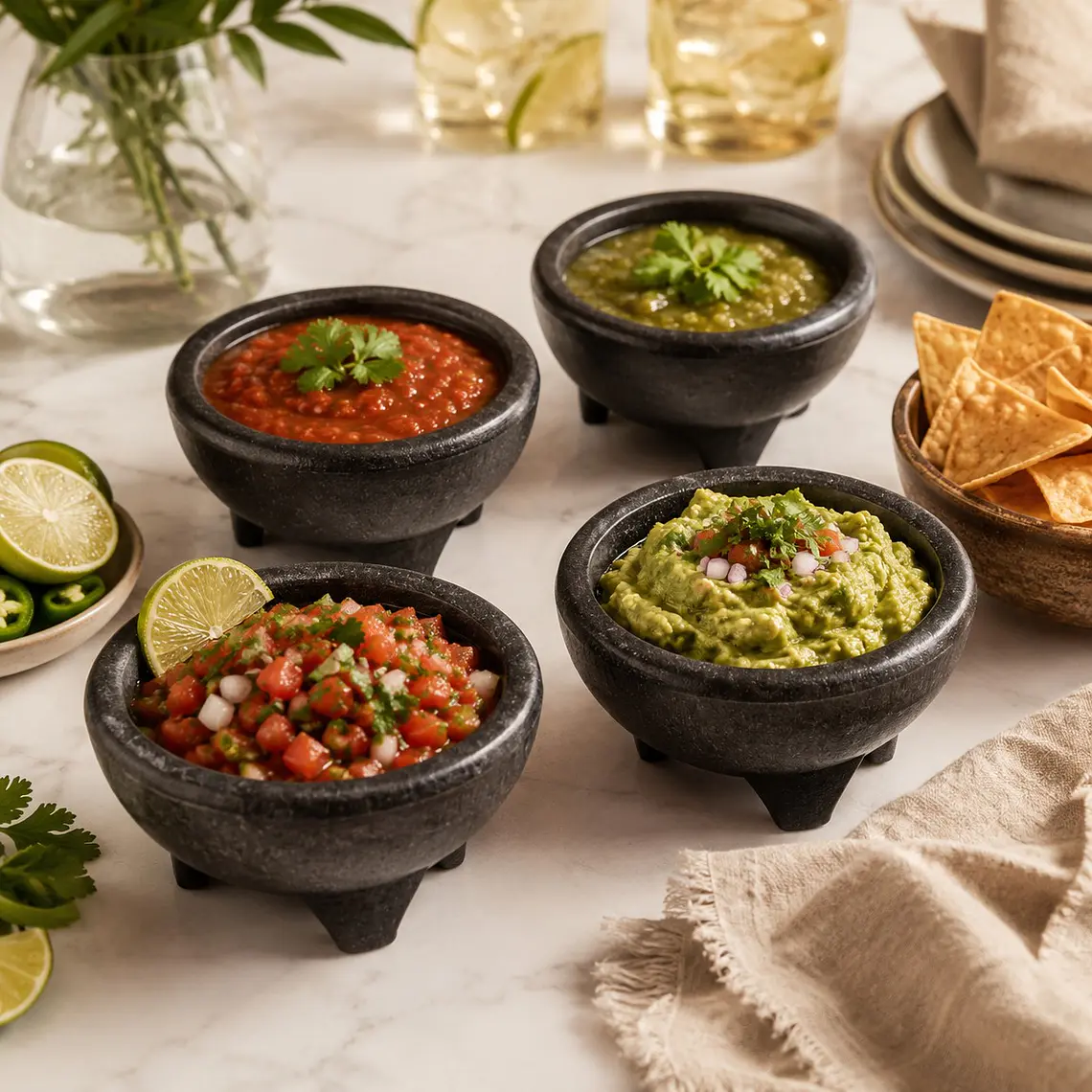 Molcajete de Plástico Taça para Molhos 12cm 2