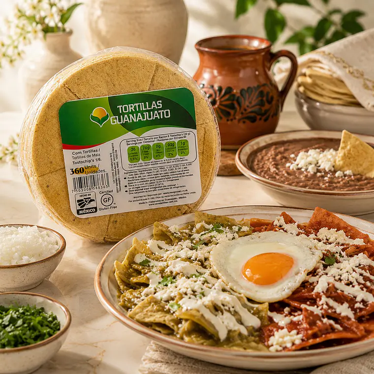 Tortilha Chips Milho Amarelo para Fritar Guanajuato 1kg 2