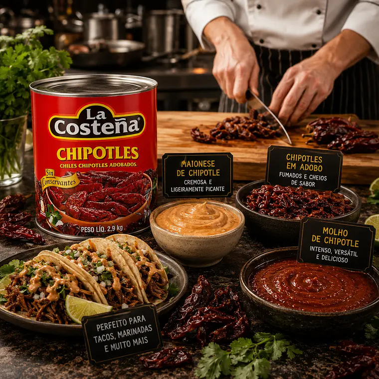 Chile Chipotle em Adobo La Costeña, 2.9kg 2