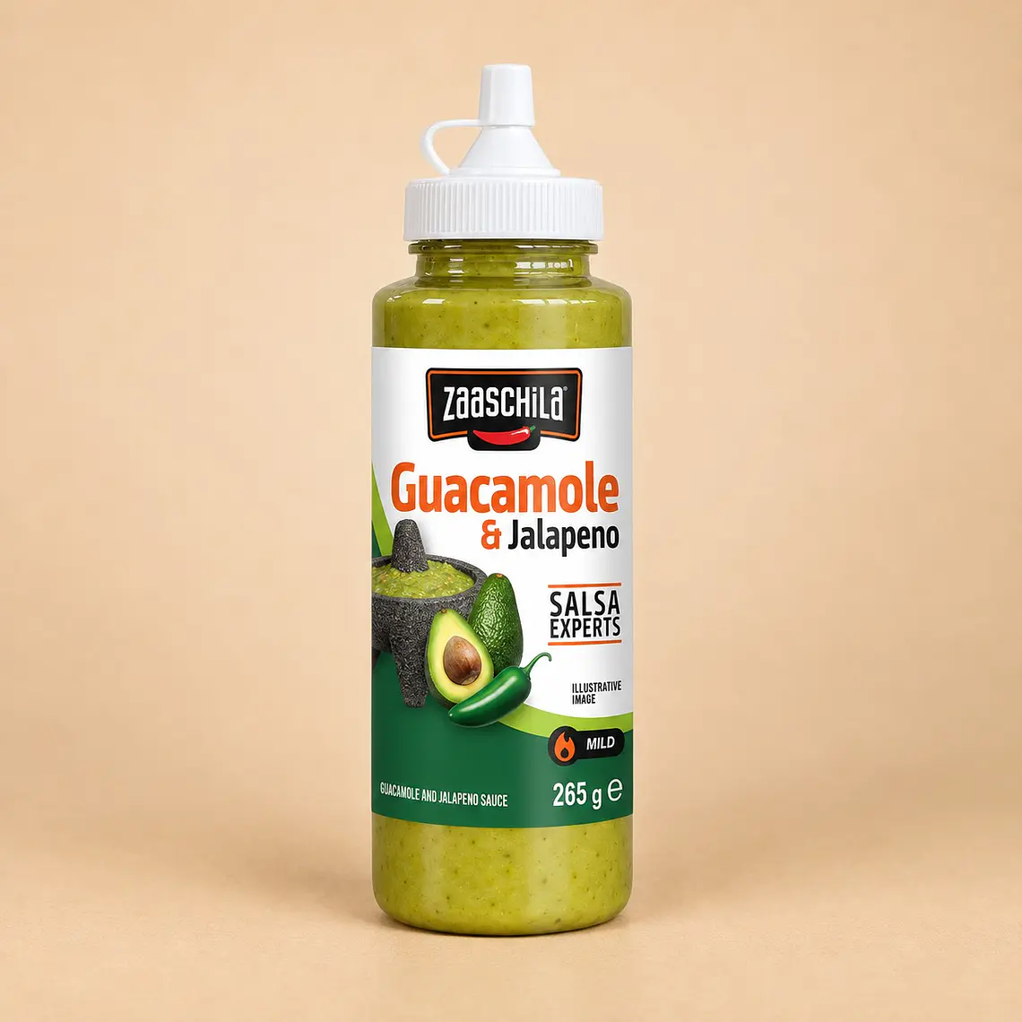 Salsa Cremosa de Guacamole y Jalapeño Zaaschila, 235g 1