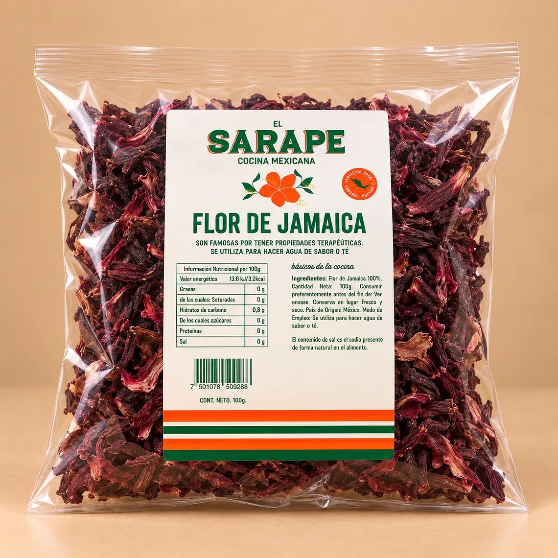 Flor de Hibisco El Sarape, 100g 1