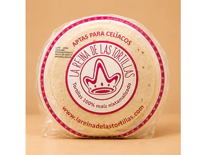 Tortillas de Maíz Blanco 10cm, La Reina de las Tortillas, 500g